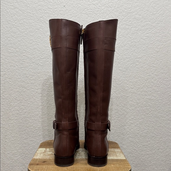 Tory Burch Everly Leather Riding Boots Size 6.5 Brown - Picture 6 of 10